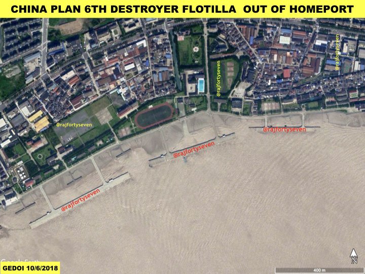 #China #ETC #PLAN #6DestroyerFlotilla out of homeport on 10/6/2018.
It was back on 10/8/2018.
Awaiting orders after the #SCS incident with #USSDecatur?