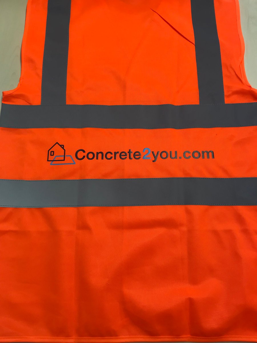 We've got our work wear have you? High visibility clothing can be useful when working outdoors, especially in these darker months. #safetyfirst #concrete2you #hivisibility
