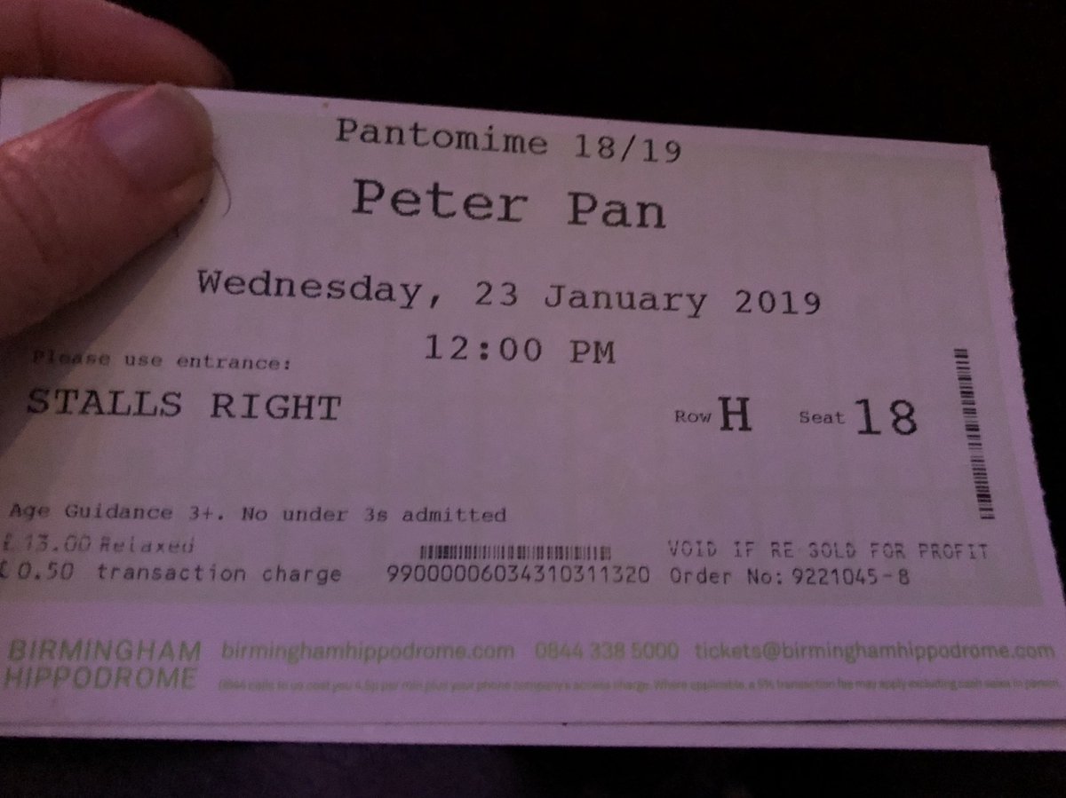 Fantastic relaxed performance of Peter Pan @brumhippodrome with @focusbirmingham today. Fully accessible with wonderful staff on hand to support. #accessibletheatre