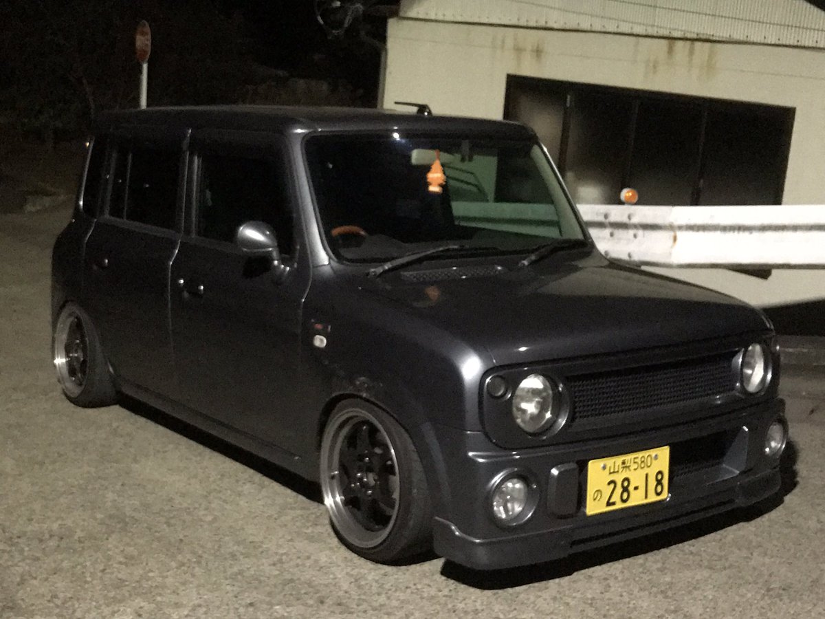 ガタガタ尾形 Twitterissa ワゴンrのマフラー パレットの車高調 アルトワークスのタワーバー エブリィのハンドルボス ワゴンrのアクスル で出来上がったラパン