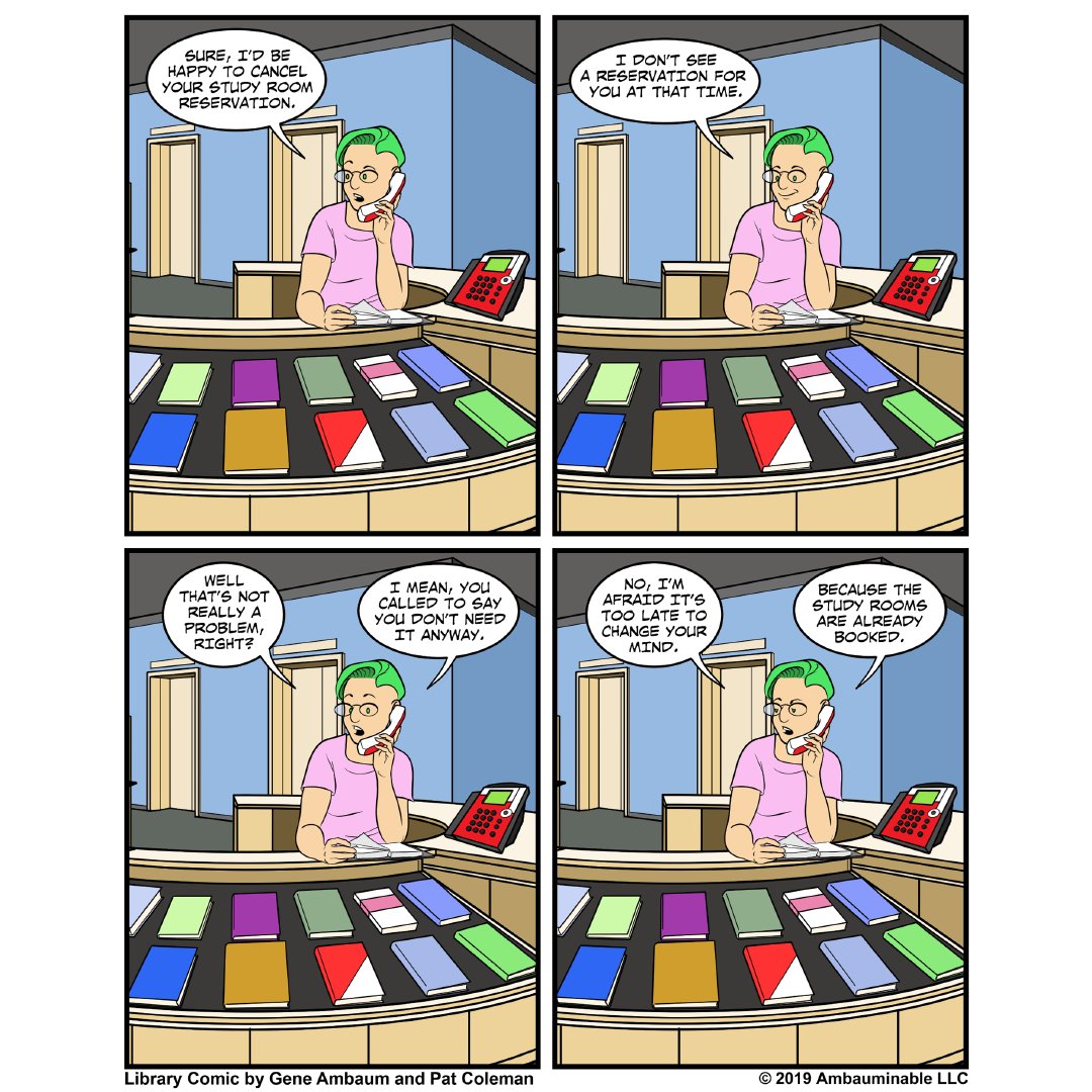 Mean Librarian Cartoon