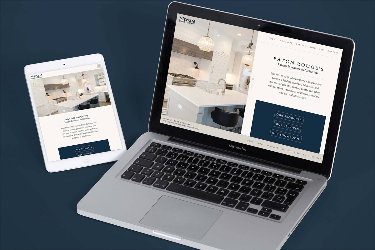 We hit the ground running in 2019! 🏃Check out the brand new website we created for Menzie Stone Company at menziestone.com!