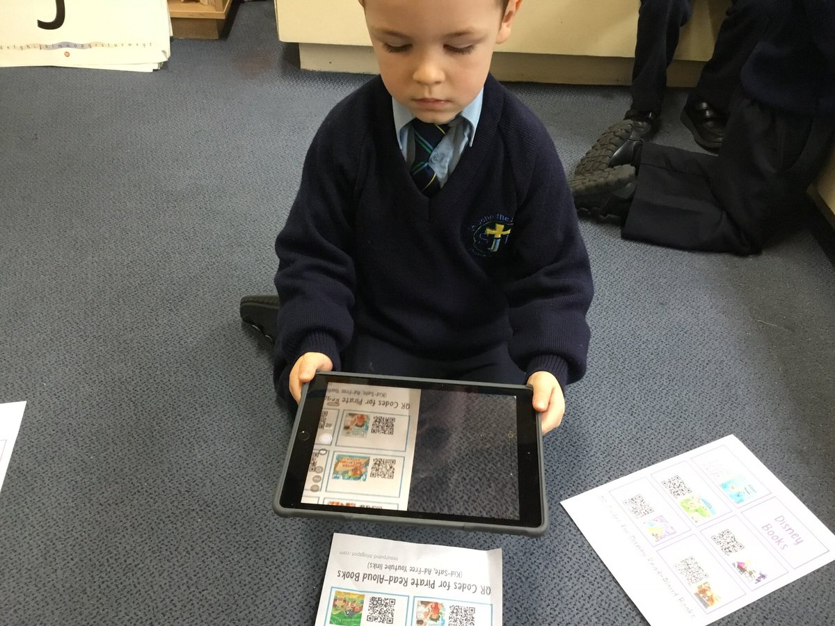 SJBPS11's tweet photo. P1JC enjoying using qr codes in literacy #qrstuff https://t.co/9SJWtK5xZ3
