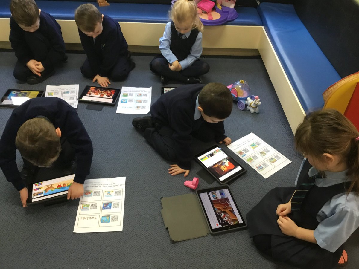 SJBPS11's tweet photo. P1JC enjoying using qr codes in literacy #qrstuff https://t.co/9SJWtK5xZ3