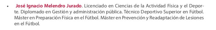 APFfutbolpf's tweet photo. Ponente en el #VIIIMasterPRL
👨🎓 José Ignacio Melendro Jurado
Licenciado en Ciencias de la Actividad Física y Deporte. Diplomado en gestión y administración pública. Ex - Preparador Físico clubes profesionales.
📝Inscribirse aquí:
https://t.co/s27z9nlGZh https://t.co/MjvZ5gu3Hl