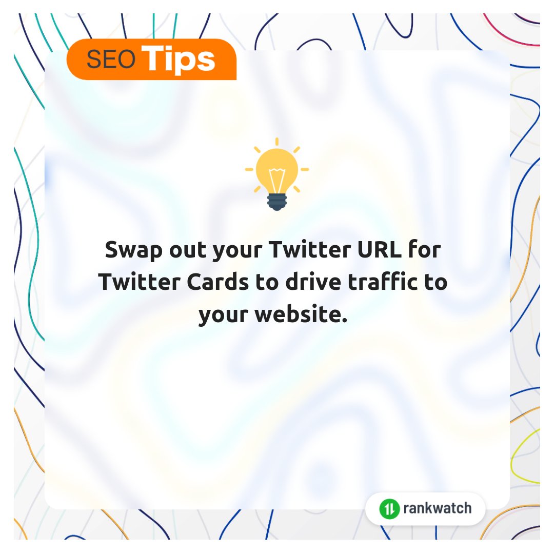RankWatch's tweet image. With Twitter Cards, you can attach rich photos, videos and media experiences to Tweets.
#SEO #seotips #optimisationtips #seosolutions #seosoftware
#digitalmarketing #rankwatch #instaseo #instadigitalmarketing #SEM #website #SEOlearning #seotool #websitedevelopement
