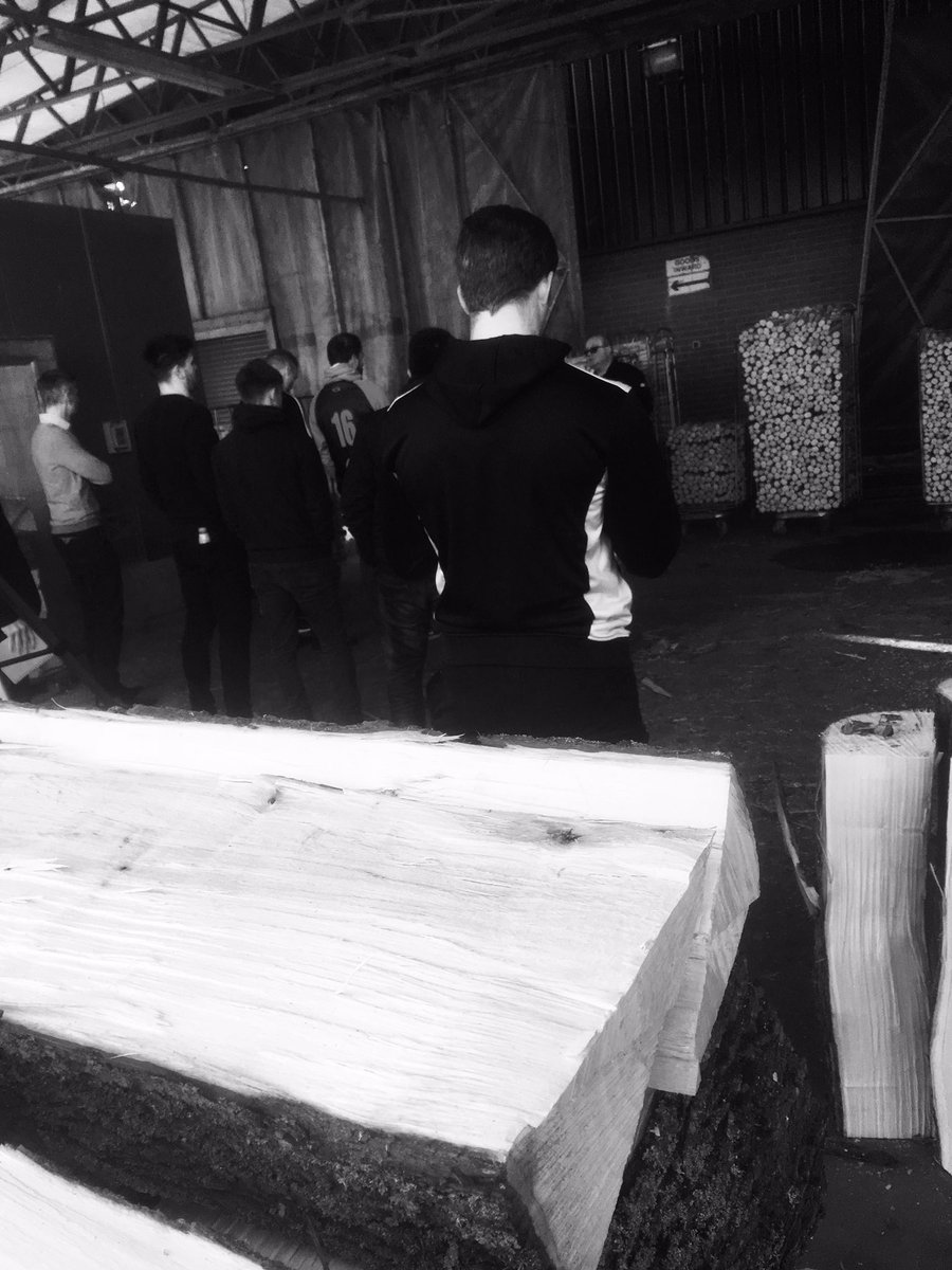 GMCricket's tweet photo. The winners of the @TheCricketerMag #NVC2018 Performance of the Rounds start the factory tour accompanied by @cmeschy of @GlamCricket in our factory in Nottingham #madeinengland https://t.co/QmNsgT5V2j