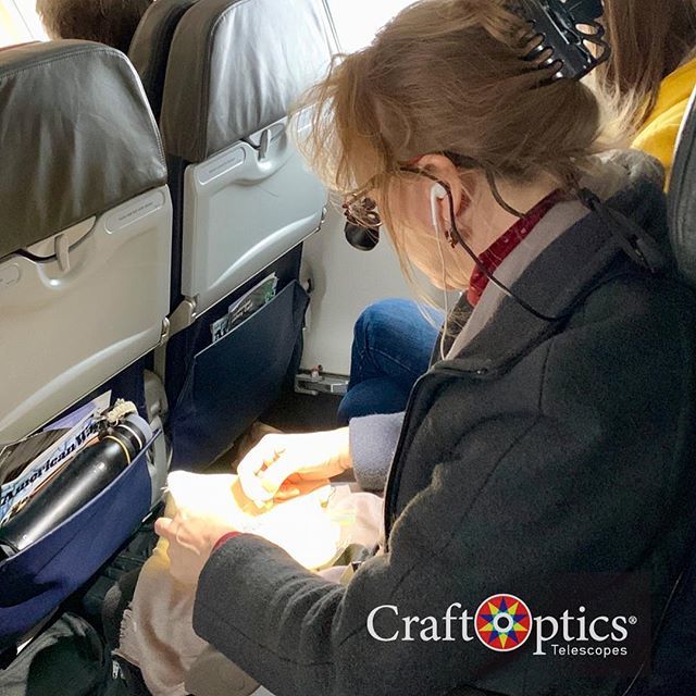 On a delayed flight to #roadtocalifornia so of course Carolyn is stitching the time away with her #CraftOptics. Check out the light from her new rechargeable #DreamBeam! See us in booth 1H at the show! #quilting #beadersofinstagram #quiltersofinstagram #… bit.ly/2FUu8tl