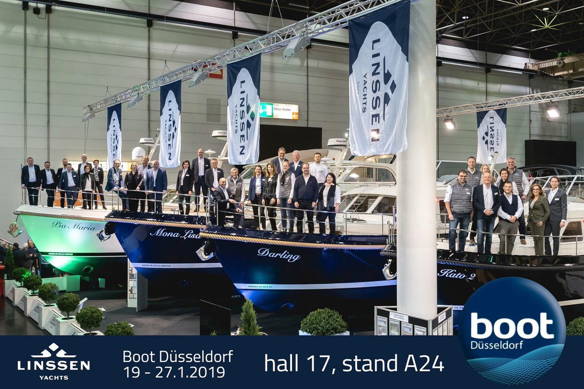 Boatshowrooms's tweet photo. Spot our Sales Director Colin Watts on MV Darling #boatshowrooms @linssenyachts #sheppertonmarina #dusseldorfboatshow #boatshow #steelboat @linssenyachts https://t.co/9ASvQ5VLFG