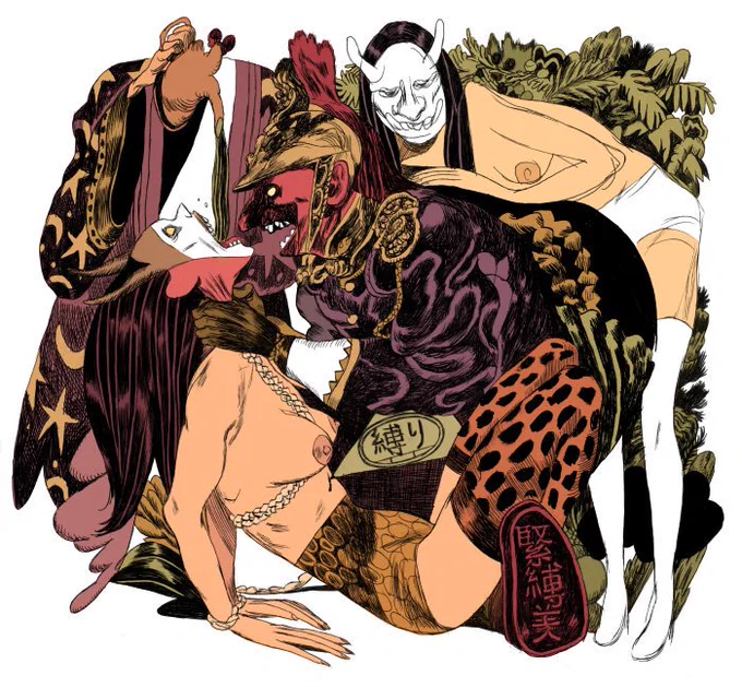 ずっと前に投稿した作品けど、色味が違ったのでも一回見せます。2014年からのイラスト。(あの時フランスに住んでた全然日本語喋れなかったので変な漢字が書かれたごめんね) 