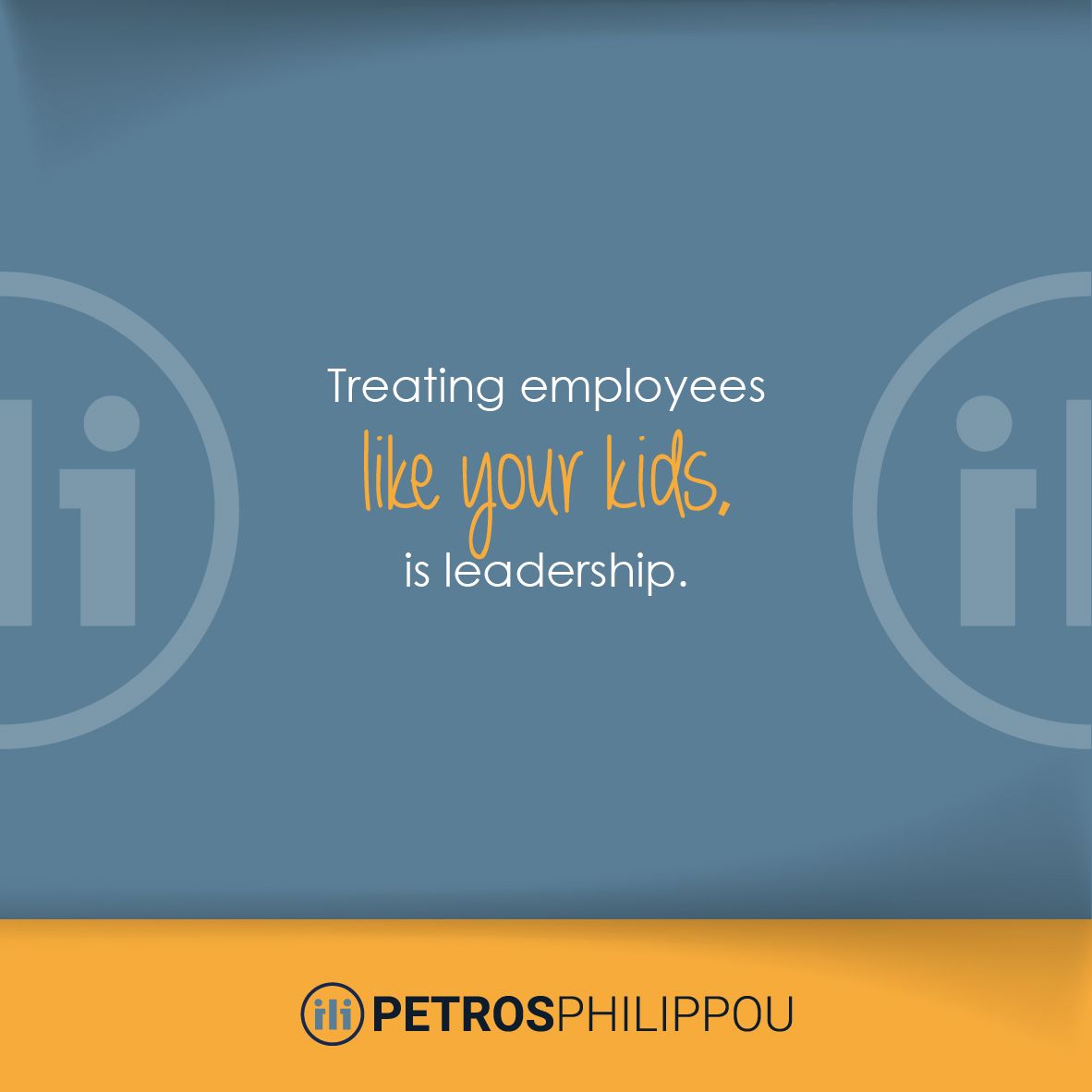 PhilippouPetros's tweet photo. Treating employees like your kids, is leadership.
#Leadership #Success #Business #Entrepreneurship #Passion #WinnersNation #WinX #Quoteoftheday #Employees #Management https://t.co/jFPHJLdITc