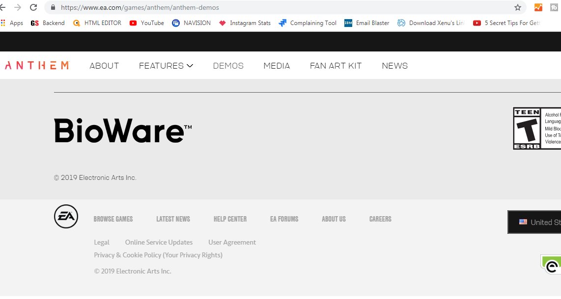 MyerlingGames's tweet photo. @anthemgame What's with the demo access page going down? Anyone else hit a blank page? https://t.co/Cg4BgWaA3c