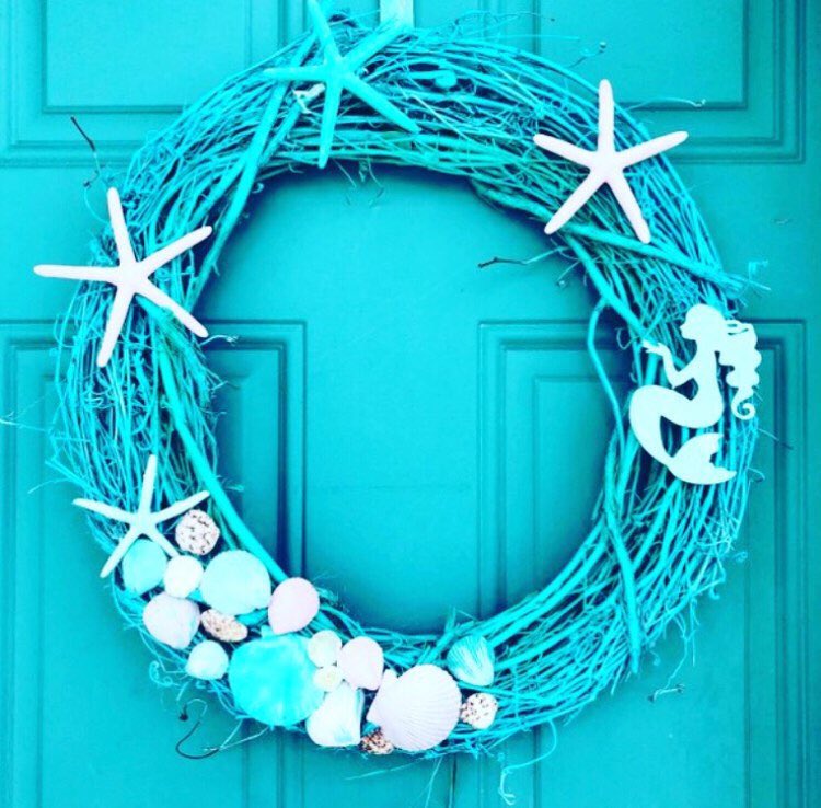 DesignsTiffany's tweet photo. Excited to share this item from my #etsy shop: Coastal Mermaid Wreath Door Decor Mermaid Starfish Seaside Cottage Decor Made to Order Choose Your Colors https://t.co/dQHHG7ki8n
#cusrom #seacolors #seaside mermaids #coastaldecor #beachside #seashells #starfish #mermaidlife #etsy https://t.co/bHixcgkirM