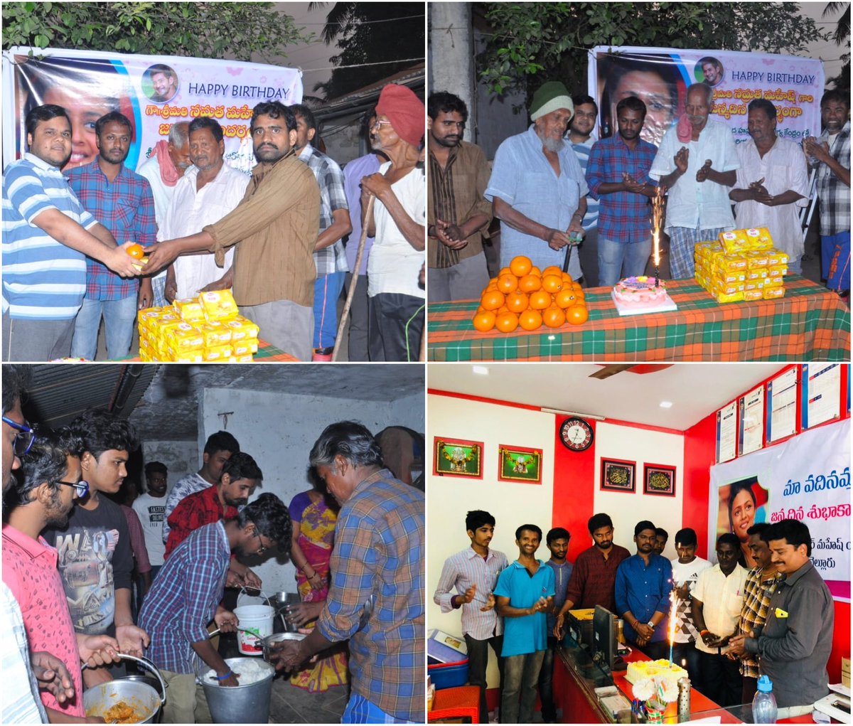 MBofficialTeam's tweet photo. Superstar @urstrulyMahesh Fans from Rajahmundary and Nellore Celebrated Namrata Shirodkar Ghattamaneni garu's Birthday by Distributing Fruits, Biscuits and arranged dinner for Disabled People. A heartfelt thanks to everyone for all the love and Support 🙏 https://t.co/MWzxSeBYyz