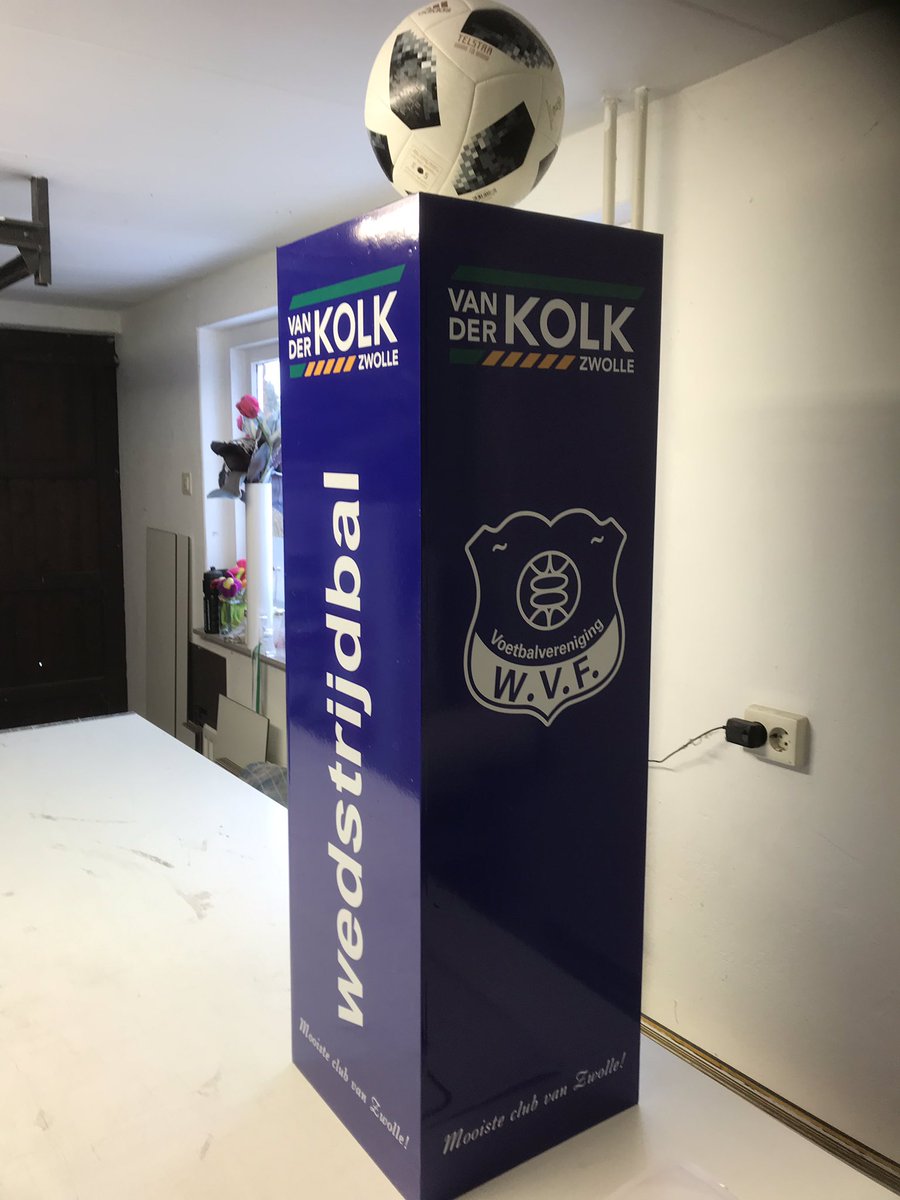Sportsign's tweet photo. Voor @vvwvf hebben we nu ook een mooie zuil gemaakt voor de wedstrijdbal bij de thuiswedstrijden #Zwolle https://t.co/v8KgFmkIoT