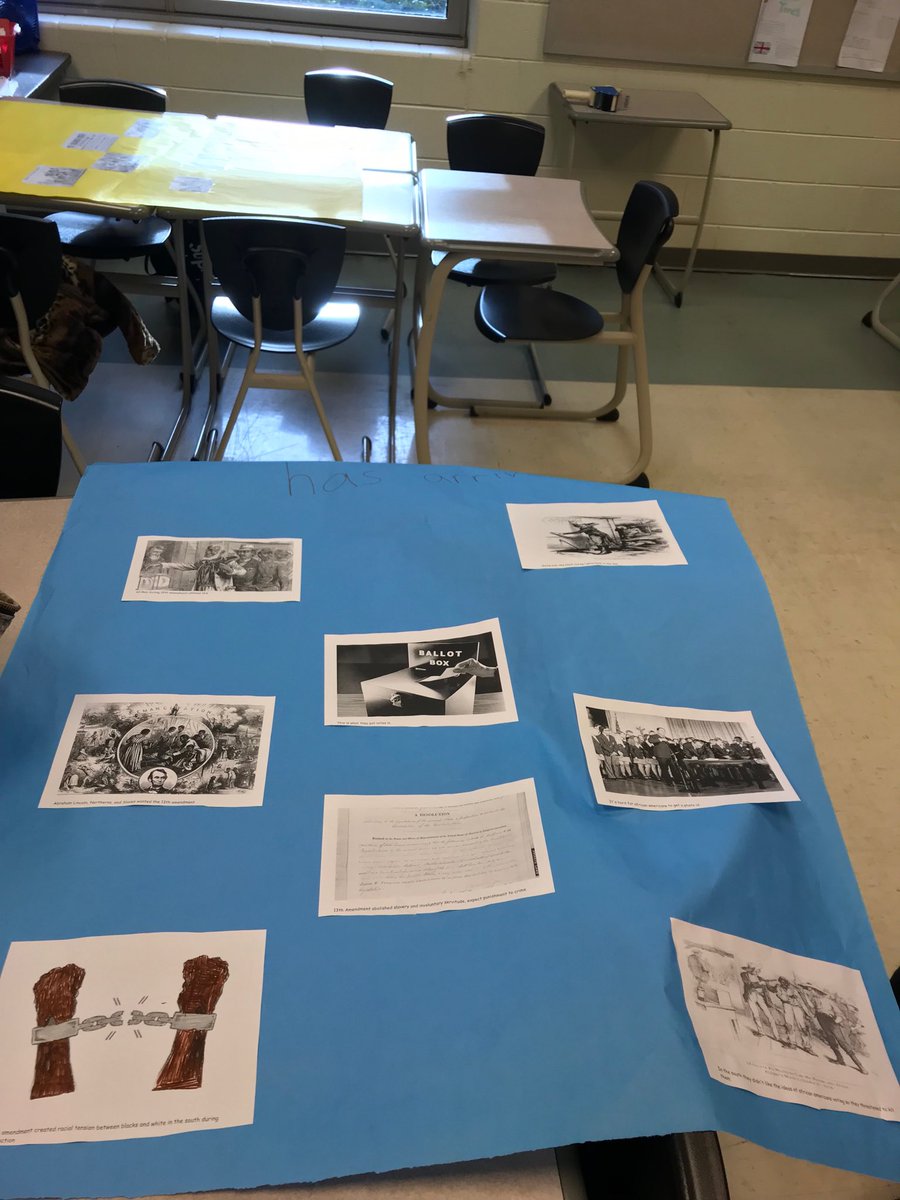 PowhatanHS's tweet photo. Mrs. Cavedo, Mr. McCullough, and Ms. Pace facilitate a multi day USVA Civil War Expo. Students use digital resources, and authentic artifacts while creating videos, newspapers, presentations, and other student led activities divided into themes that interest the students. #DL421 https://t.co/JX34punUl3