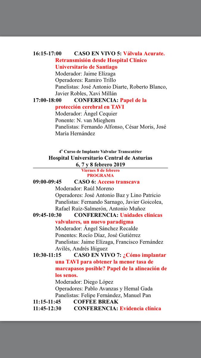 shci_sec's tweet photo. Jornadas de Implante #Valvular #transcateter en Hospital Central de Asturias 6-8 febrero. No os lo perdais!! https://t.co/5Qc5b6lEX3