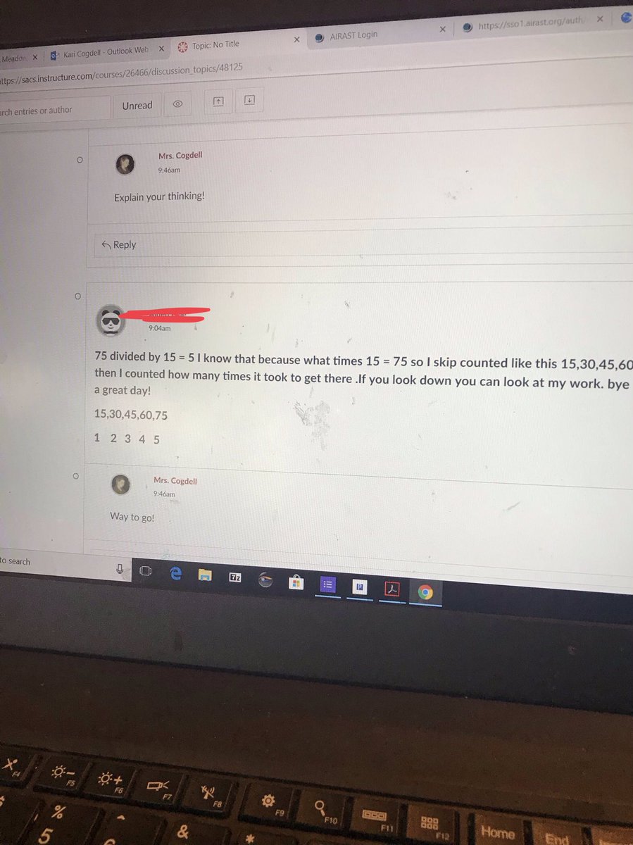 LMECOGDELL's tweet photo. Not even 10am and we are already having a number talk math discussion on Canvas! #elearning #canvas #thisis3rdgrade https://t.co/AEZZDmp7vY