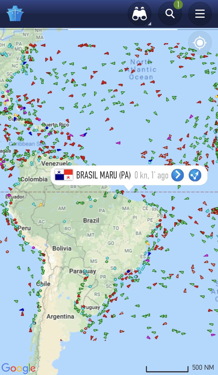 Se Ya Ar Twitter リアルタイムで世界中の船舶の位置が分かる Marinetraffic アプリがほんまに使える Gisを実際に操作する地理学習として最適や ブラジル カラジャス鉄山の鉄鉱石積出港サンルイスに停泊する 商船三井のパナマ船籍バルクキャリア船 Brasil Maru