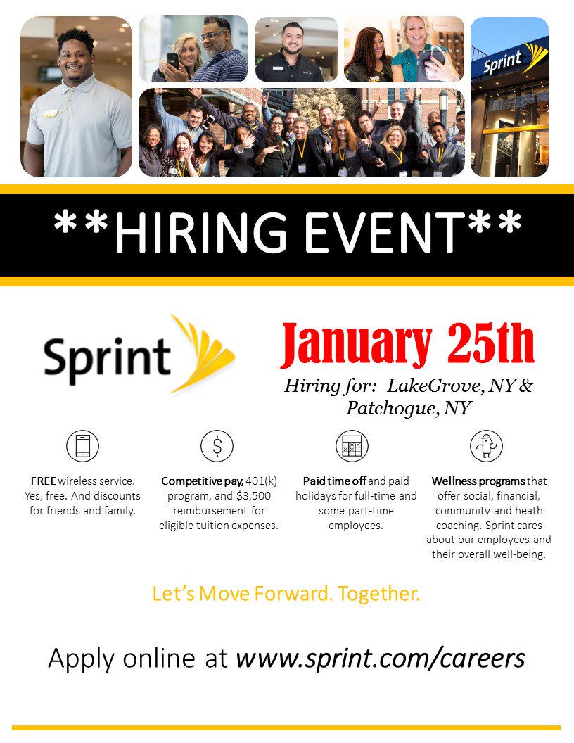 HIRING EVENT FRIDAY!!! Please APPLY via website for an invite! <a href="/SPRINTNATRETAIL/">NENationalRetail</a> <a href="/sprintnynj/">Sprint NYC & NJ</a> #nyjobs #sprint #retail #sales #hiring #hiringnow