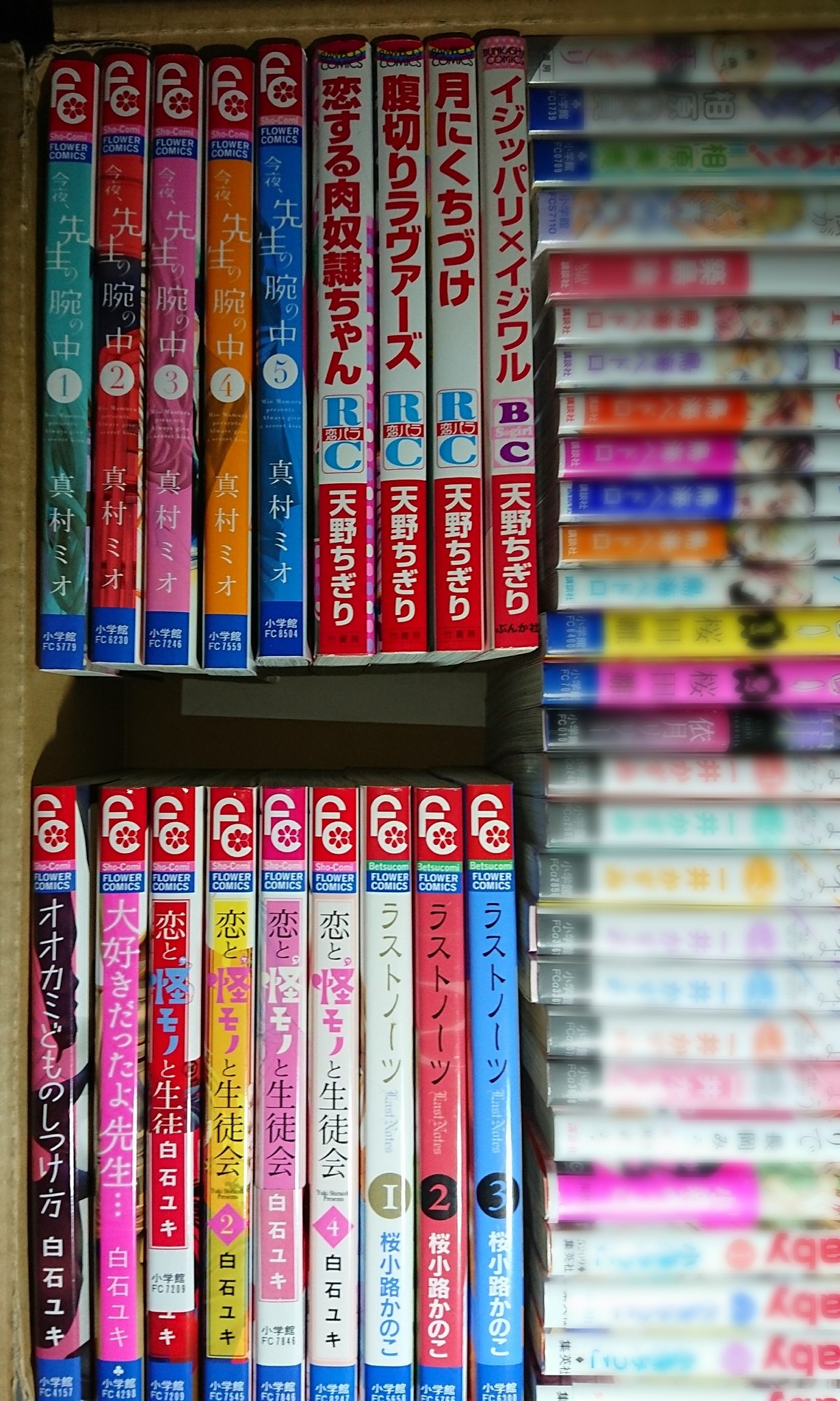 まる 漫画本 購入記録 桜小路かのこ Blackbird ラストノーツ 真村ミオ 今夜先生の腕の中 天野ちぎり 恋する肉奴隷ちゃん 腹切りラヴァーズ 月にくちづけ イジッパリイジワル 白石ユキ オオカミどものしつけ方 大好きだったよ先生 恋と怪モノ