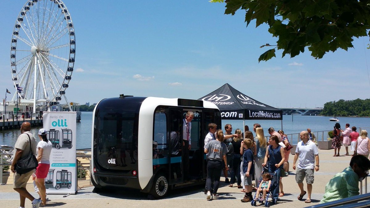 localmotors's tweet image. #Olli wants to meet her fans! Join us on Tuesday nights at our National Harbor, MD location. Mark your calendar and learn more about Olli! bit.ly/2sxQxo9
