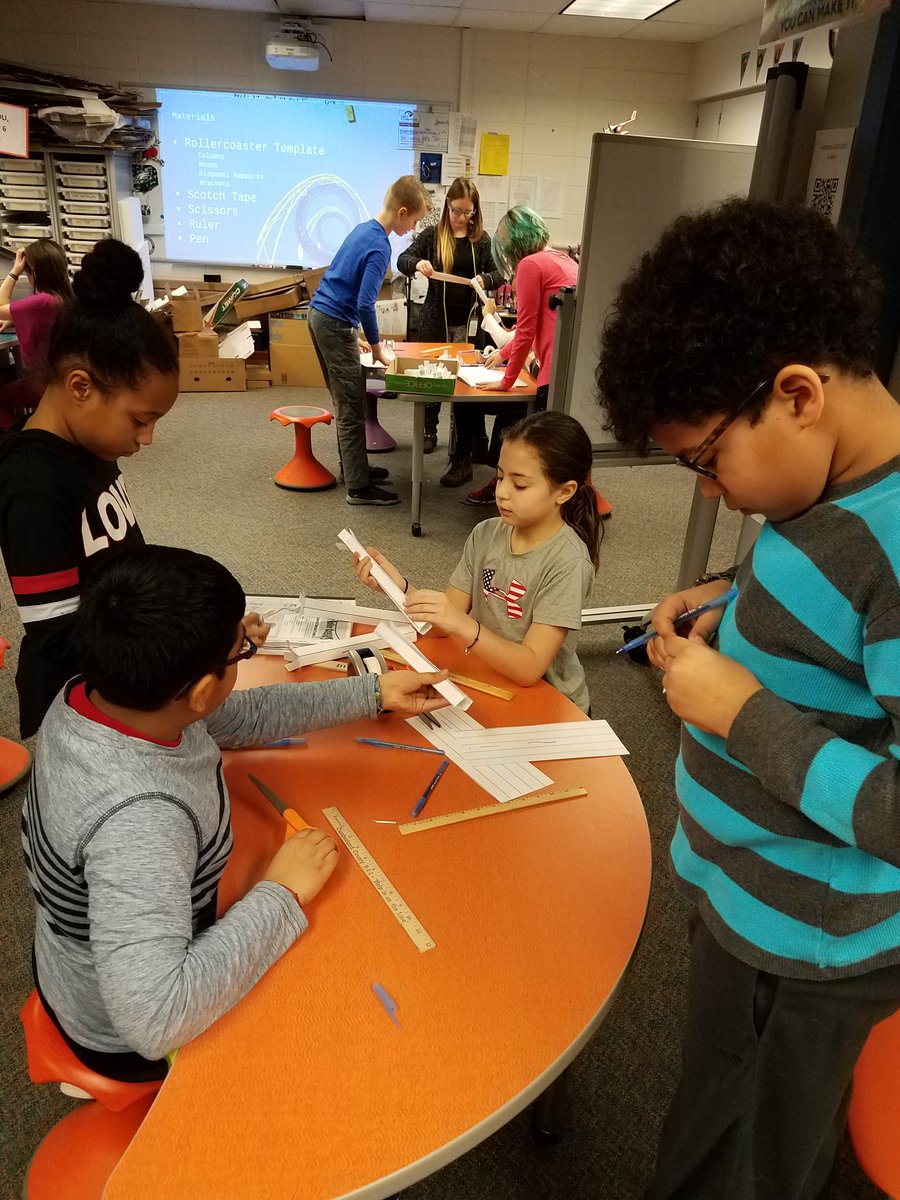 Mr_d_Hampden's tweet photo. #HampdenDragons in #CVSD4th grade (@JaciPetroff) creating the foundations for their #PaperRollerCoaster projects.
#CVExplorations https://t.co/qlgFjrxLJG