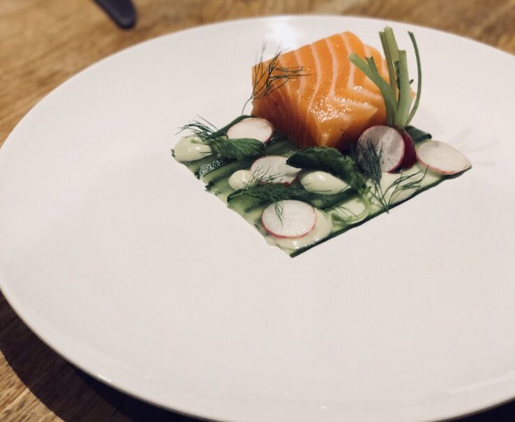Valentine's Day 5 Courses £36.95pp Inclu:
Salmon | Cucumber,Radish
&amp; on our Vegan menu
Tofu | Artichokes,Shimeji Mushroom - 14th &amp; 15th Feb💕