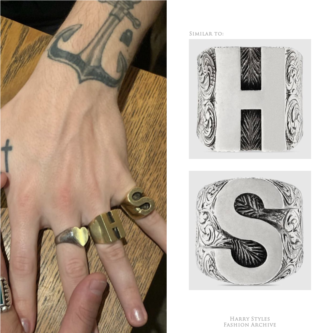 gucci letter ring