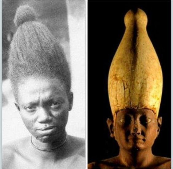 Childhood - Ancient Egypt and the Himba in Epupa, Namibia. (Left and center photos).Adult hairstyles. https://www.pinterest.com/pin/258957047310505359/ https://in.pinterest.com/pin/840976930393494104/