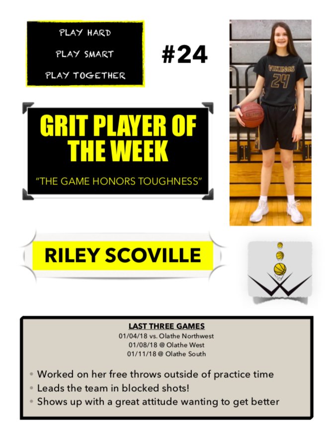 Congrats to our Players of the Week from 01/04 - 01/11!
