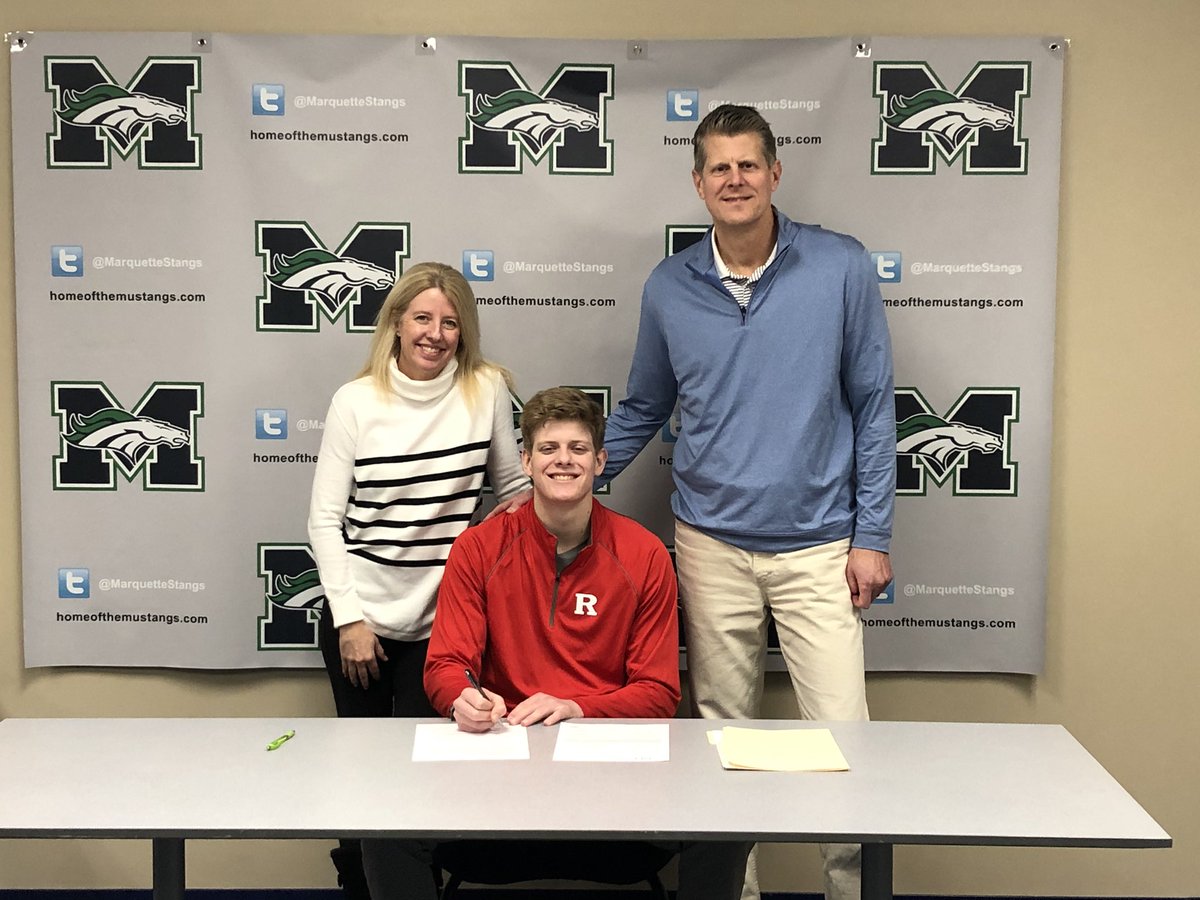 MarquetteStangs's tweet image. Congratulations to @MustangDugout’s Kyle Potthoff on signing his National Letter of Intent to play for @RutgersBaseball!  #mustangtoscarletknight