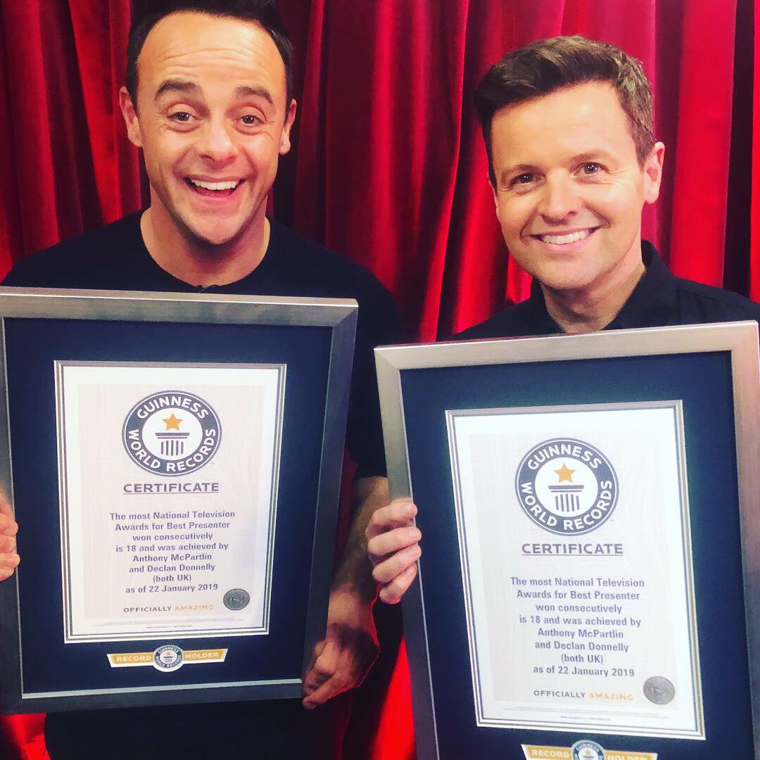 antanddec's tweet image. The folks from @GWR came down to #bgt auditions at @LondonPalladium today and surprised us with these! How lovely! Thank you.