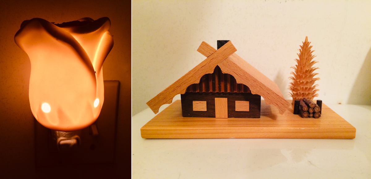 SarahMeredibly's tweet photo. Do you just love warm, lambent lights? Here are two such things that are apparently very New England scentric: A #YankeeCandle #tartwarmer in a #Scentsy flower #nightlight and a fresh from Germany wood incense burner.  #FavoriteThings #prettynightlights #lightthedark https://t.co/yMHjMglGEw