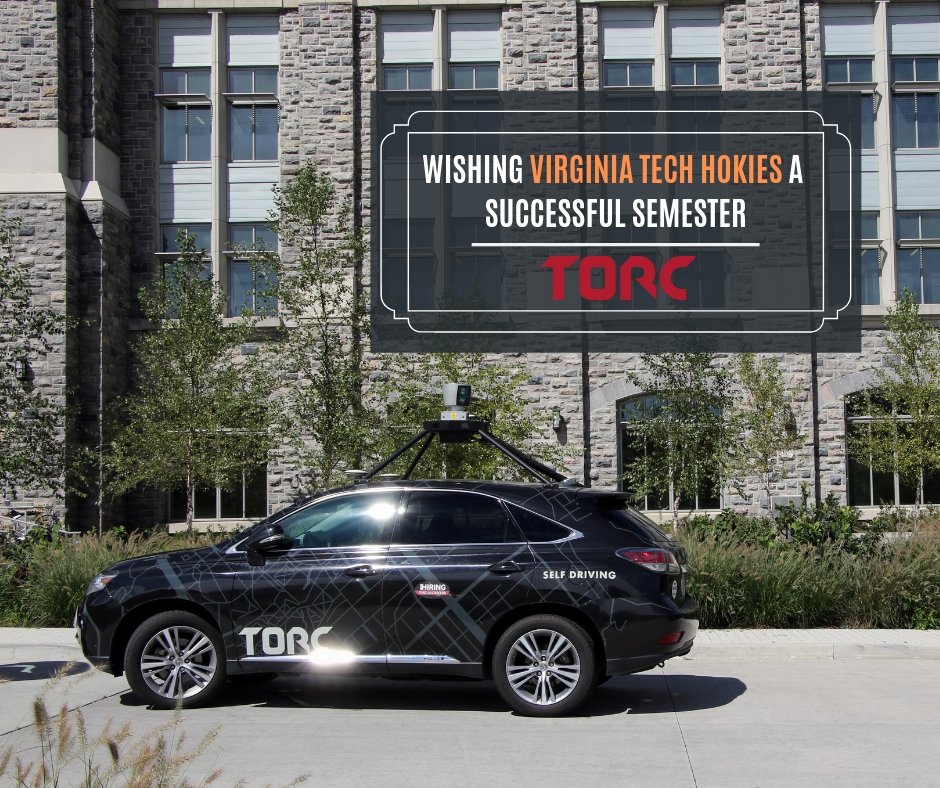 torc_robotics's tweet photo. Our company began over a decade ago with a couple of Hokies inventing the future of mobility. We wish all Hokies a successful spring semester so that the world may benefit from your hard work. #Hokies #VirginiaTech #TechAlum https://t.co/On26bvP7hm
