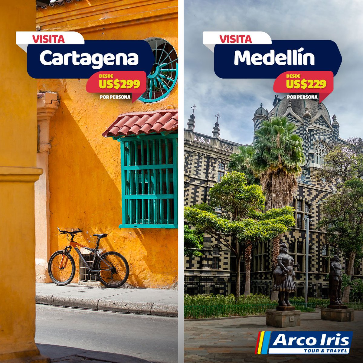 Que esperas para reservas tu viajecito de Carnavales #AquiQuieroEstar. #Cartagena desde US$299.00 y #Medellín desde US$229.00