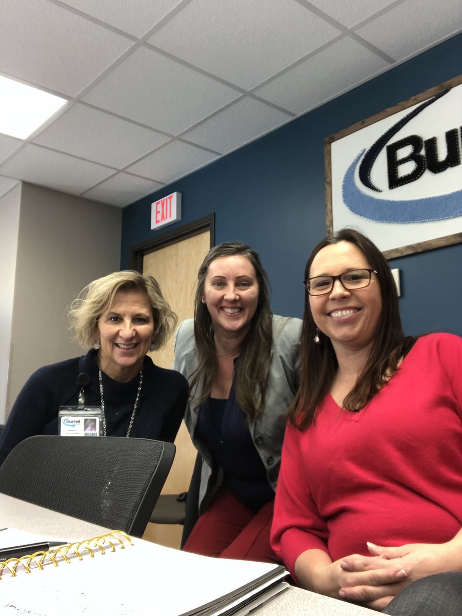 @BurrellCenter Central Region working on #IntegratedCare to improve #AccessToCare and #WholePerson treatment for youth and adults across mid-Missouri! Jeanne Harmon (L), Rachel Jones (C) and Jenny Ganaway (R) #BestPlaceForCare @JeanneHarmon @Ganaway14J @cjdavisBBH