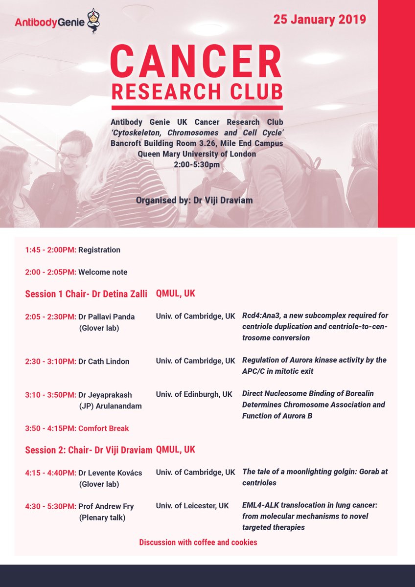 Missed out on our Dublin #CancerResearchClub? Don't worry - we are hosting another in RCSI, London, on January 25! The free networking event is open to researchers of all levels, and it is guaranteed to be a fantastic night.

Sign up for FREE here: bit.ly/2HrbdbZ