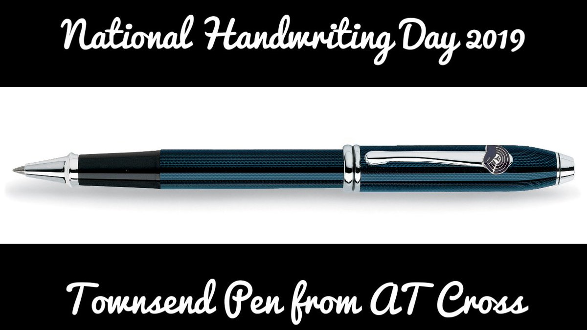 sboyagespromos's tweet photo. In honor of today being National Handwriting Day, here is one of my favorite pens to write with - the Townsend by A.T. Cross. It's design dates back to the 1930s, but the way it writes is timeless. It's an awesome gift to commemorate special occasions. #logopens #oldschool https://t.co/ojX7TzWD1K