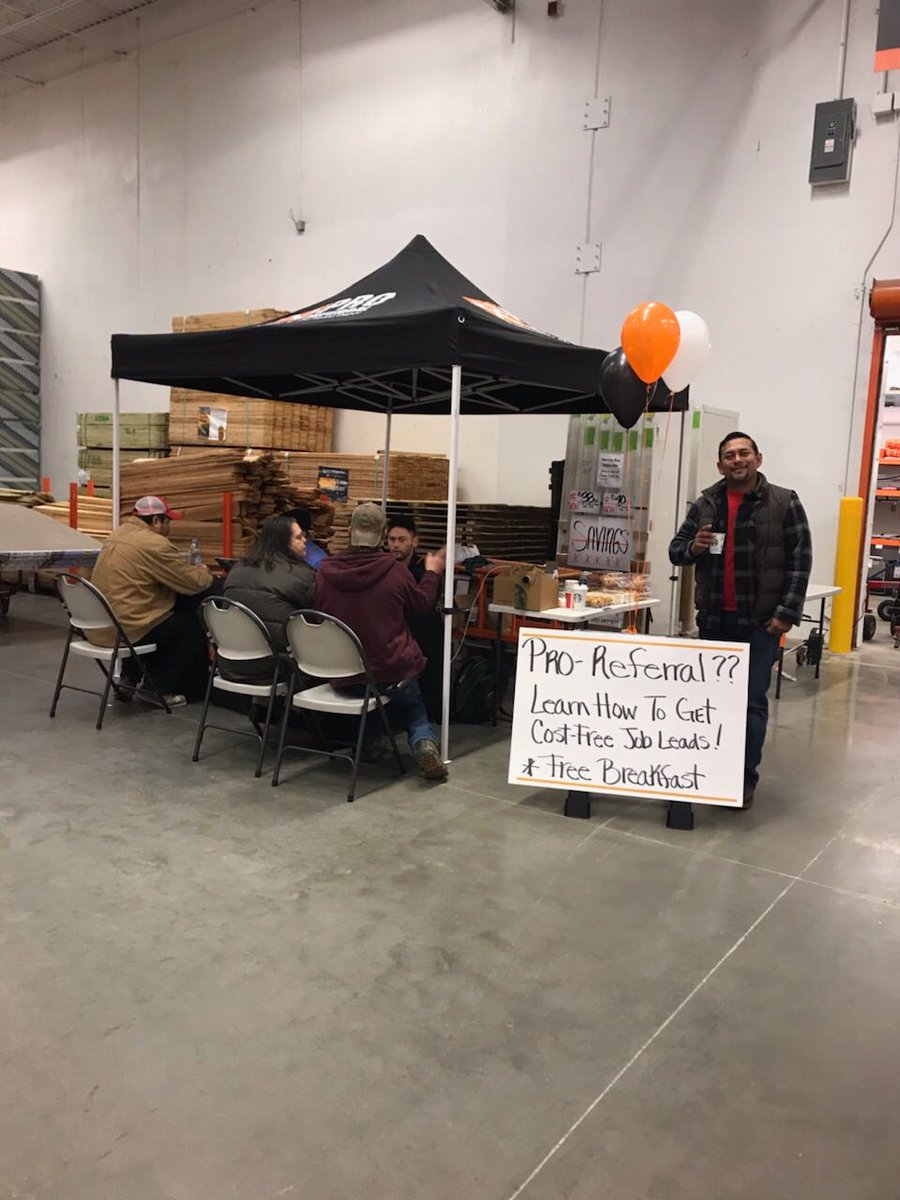 OmarHDPR's tweet photo. Thanks to stores #1126 Greer &amp; #3604 Greensboro for having us! Great turn out on our Pro Referral recruiting event. Looking forward to welcoming all the new applicants to the Pro Referral network!   @ValledorHDPR @derekwwillard1 https://t.co/r1LvG7rvja