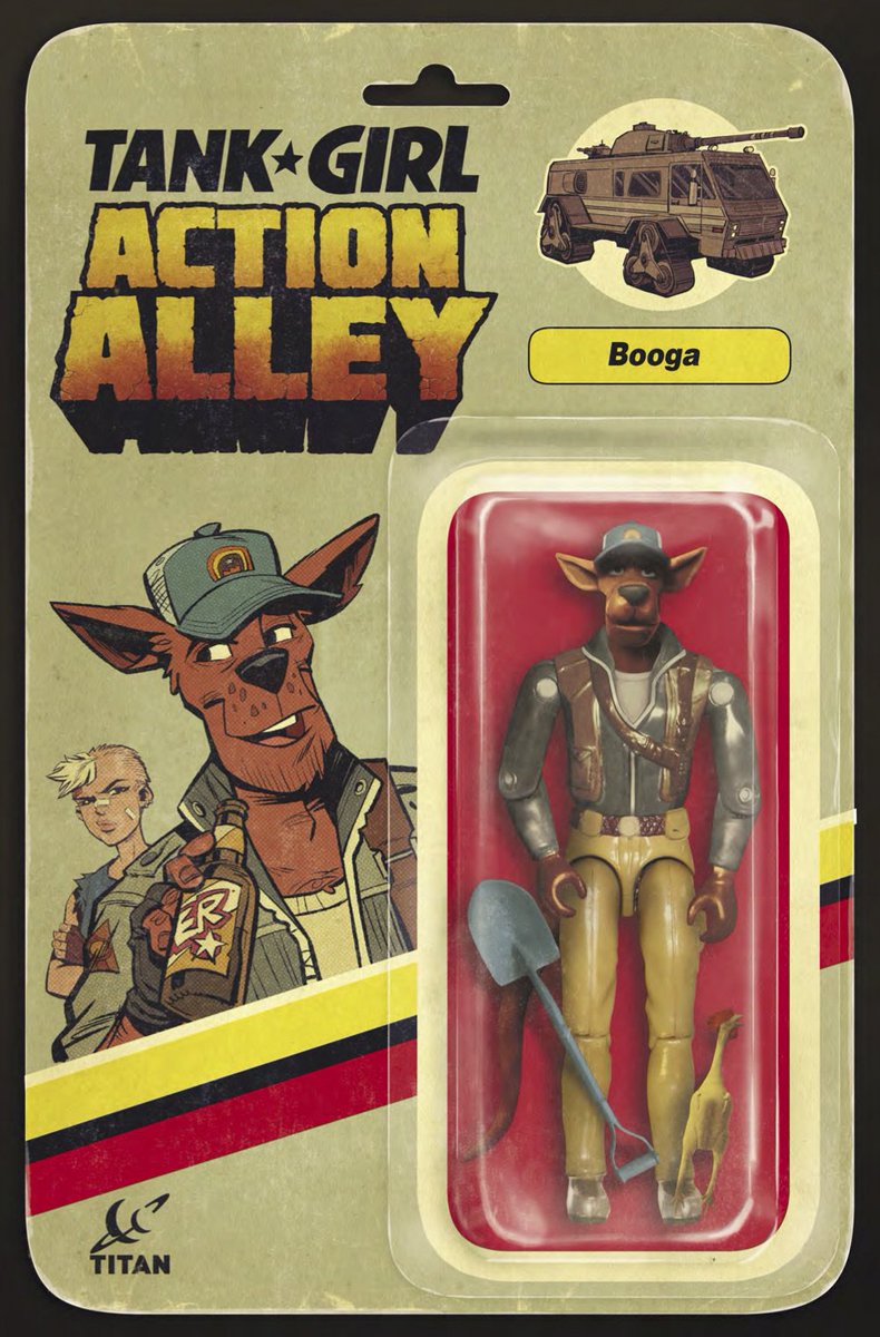 ComicsTitan's tweet image. Out today #NCBD! @TankGirlcomics: Action Alley #2 by @AlienMartian23 @blitzcadet! 

The Tank Girl universe begins here! The post-apocalyptic punk icon journeys into the wasteland, to discover the secret origin and noble-ish lineage of Booga and his race of mutant kangaroos!