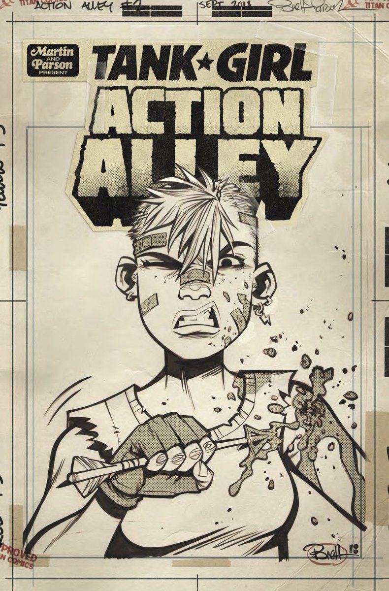 ComicsTitan's tweet image. Out today #NCBD! @TankGirlcomics: Action Alley #2 by @AlienMartian23 @blitzcadet! 

The Tank Girl universe begins here! The post-apocalyptic punk icon journeys into the wasteland, to discover the secret origin and noble-ish lineage of Booga and his race of mutant kangaroos!