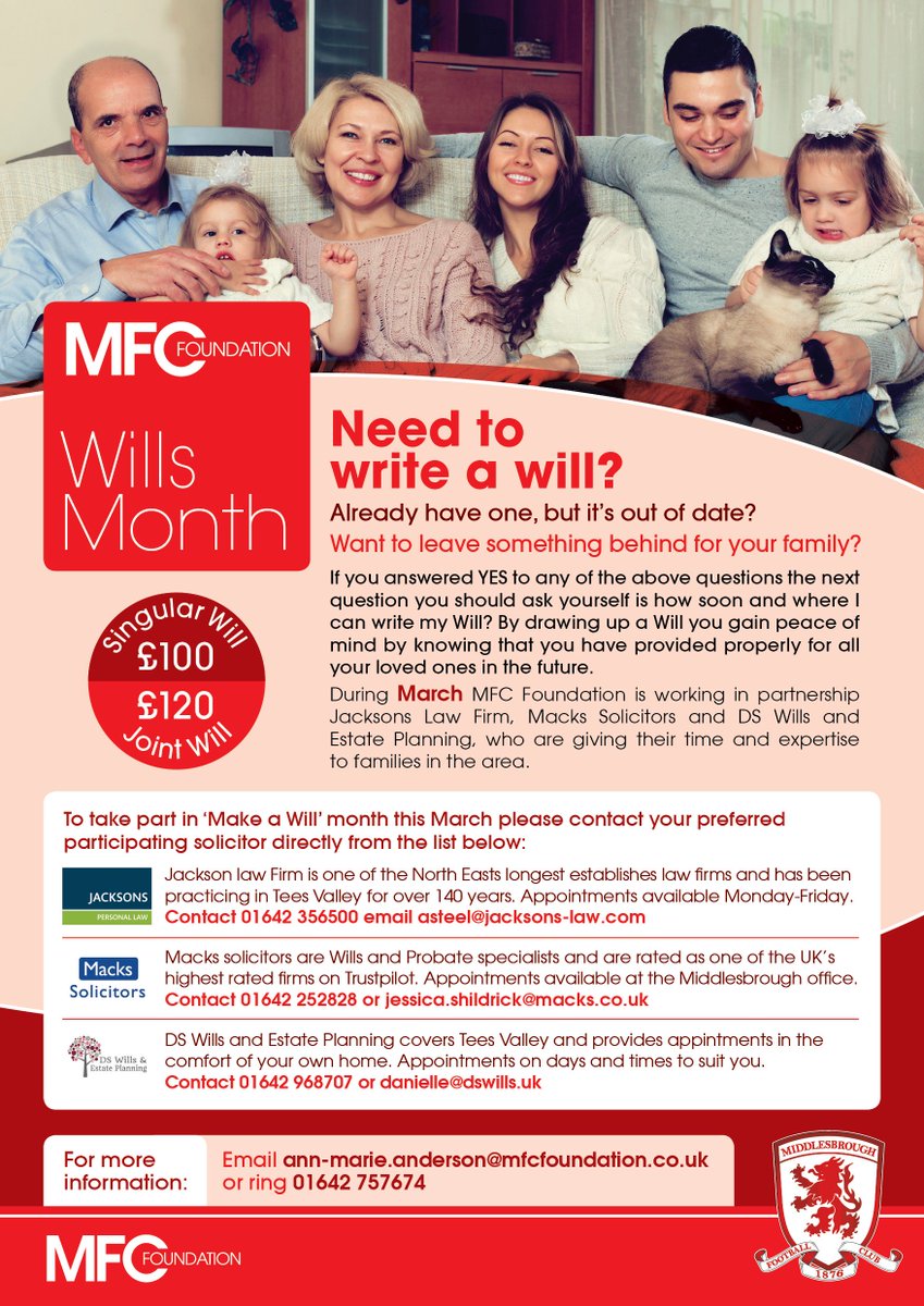 MFCFoundation's tweet photo. Need to write a will? ✍️

This March is 'Wills Month'. Want to make a lasting impression on your community? Find out more here! 👉 https://t.co/6nfMY2kHrE  🔴⚪️ #UTB https://t.co/UTZLaHYj5v