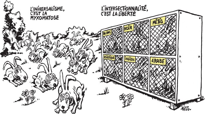 Charlie_Hebdo_'s tweet photo. ✍️ #Reportage à La #Sorbonne :
Des #universitaires défendent l'existence des #races... au nom de la défense des #minorités.
➡️ https://t.co/NpE92C2RqL
#intersectionalisme #Riss #JacquesLittauer https://t.co/CI8jfy4ZIH