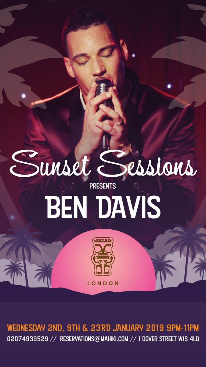 🌴💛Wednesday’s are all about Sushi 🍣, Cocktails 🍹 and singing 🎤 🌴 Tonight we say Aloha to @bendavislive for another fabulous #SunsetSessions 🎶🌸