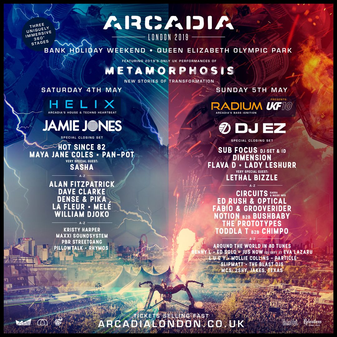 The full lineup announcement is here for <a href="/A_rcadia/">Arcadia</a> London 2019 👀arcadialondon.co.uk

<a href="/JamieJonesMusic/">Jamie Jones</a> @HotSince82 <a href="/PanPotOFFICIAL/">Pan-Pot</a> @sashaofficial <a href="/mjcofficial/">Nocturnal Sunshine / Maya Jane Coles</a> &amp; many more.