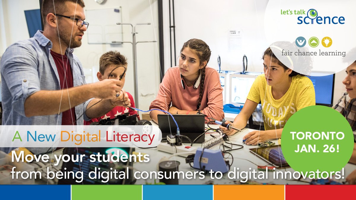 FCLEdu's tweet image. The #DigitLitxLTS Toronto summit is SOLD OUT!! Be sure to register early for @LetsTalkScience &apos;s other summits in Halifax, Calgary, Winnipeg, and Vancouver: ow.ly/SGAm30nq8Ks #CanCodes