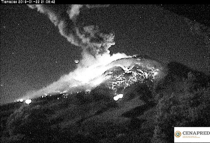 Se registra en México una nueva explosión en el volcán Popocatépetl