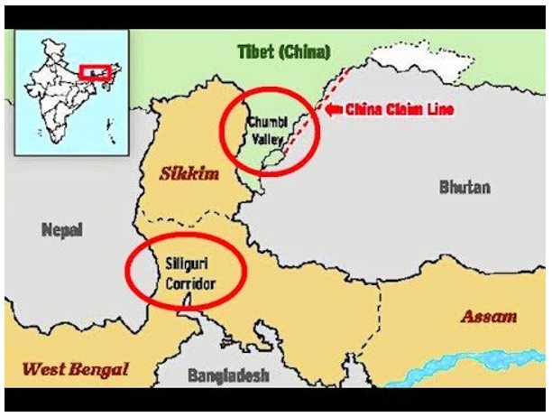 3. This is an area with a plateau and a valley, lying between Tibet's Chumbi Valley to the north, Bhutan's Ha Valley to the east and India's Sikkim state to the west.