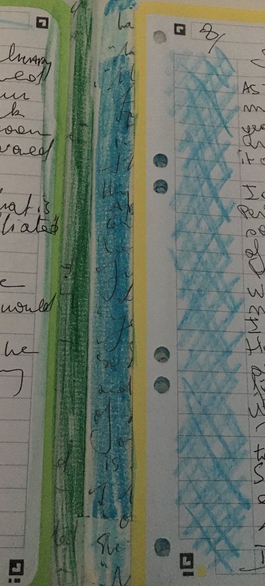 DaryllMjjc's tweet image. #Writerhack this is how I keep the #flow in my #novel. Every scene is #colourcoded so that it‘s easy to see where we are lol #handwrittendraft #Aouchnow 🤪